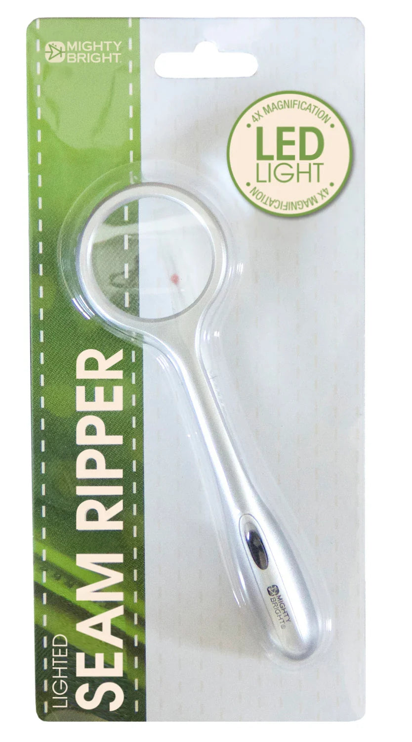 Découseur à LED avec loupe - Argent