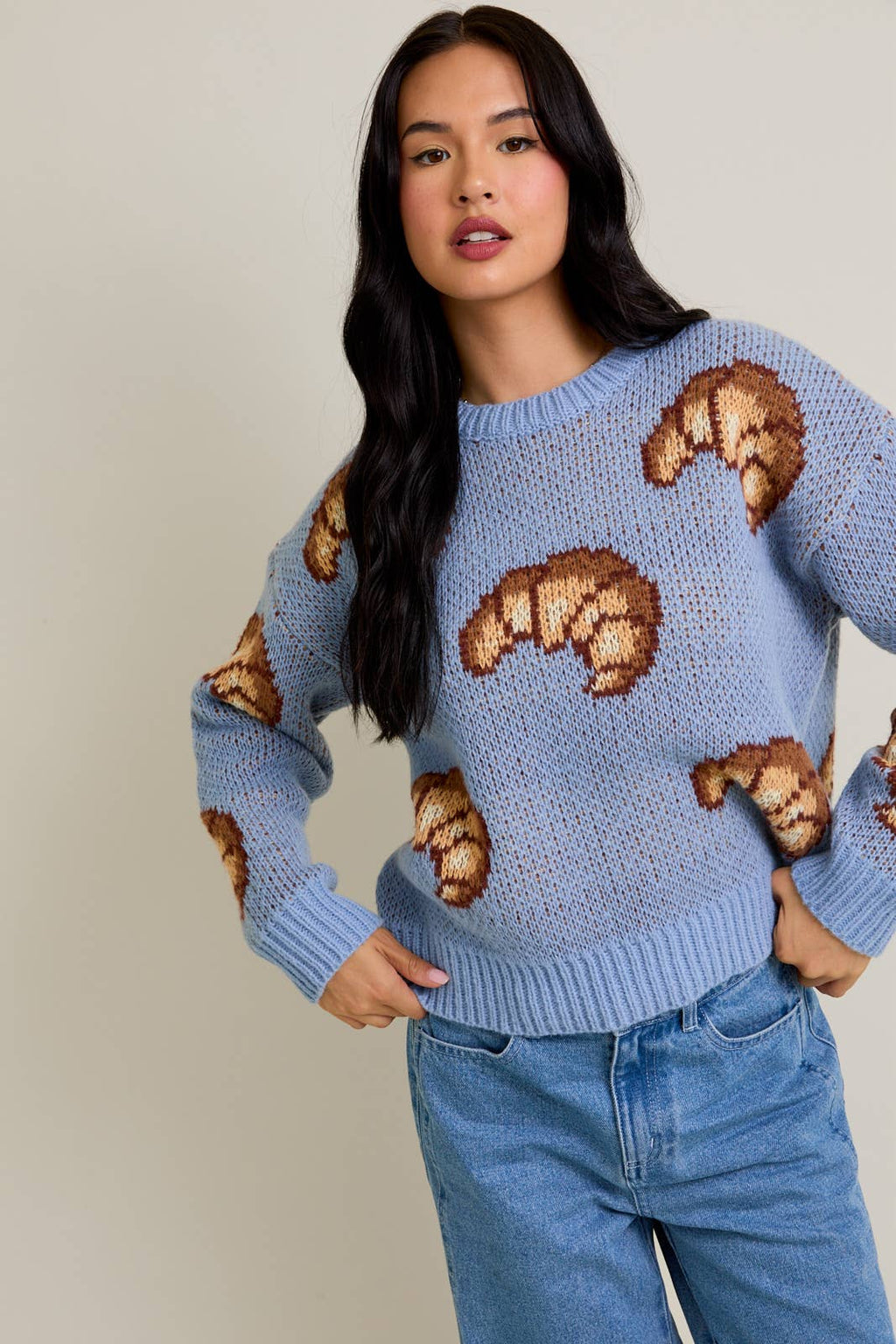 Croissant Crewneck Sweater