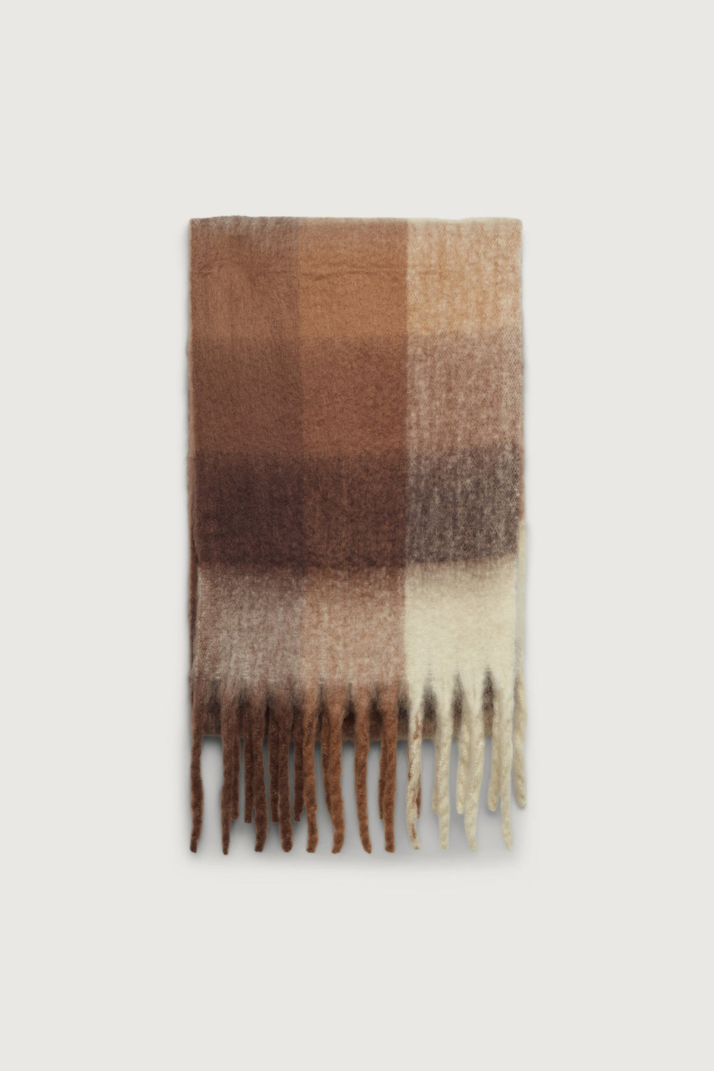 ÉCHARPE À MOTIFS AVEC POMPONS