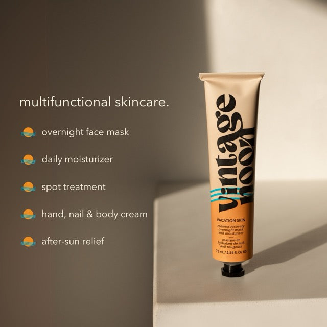 Vacation Skin Redness Recovery Overnight Mask and Moisturizer