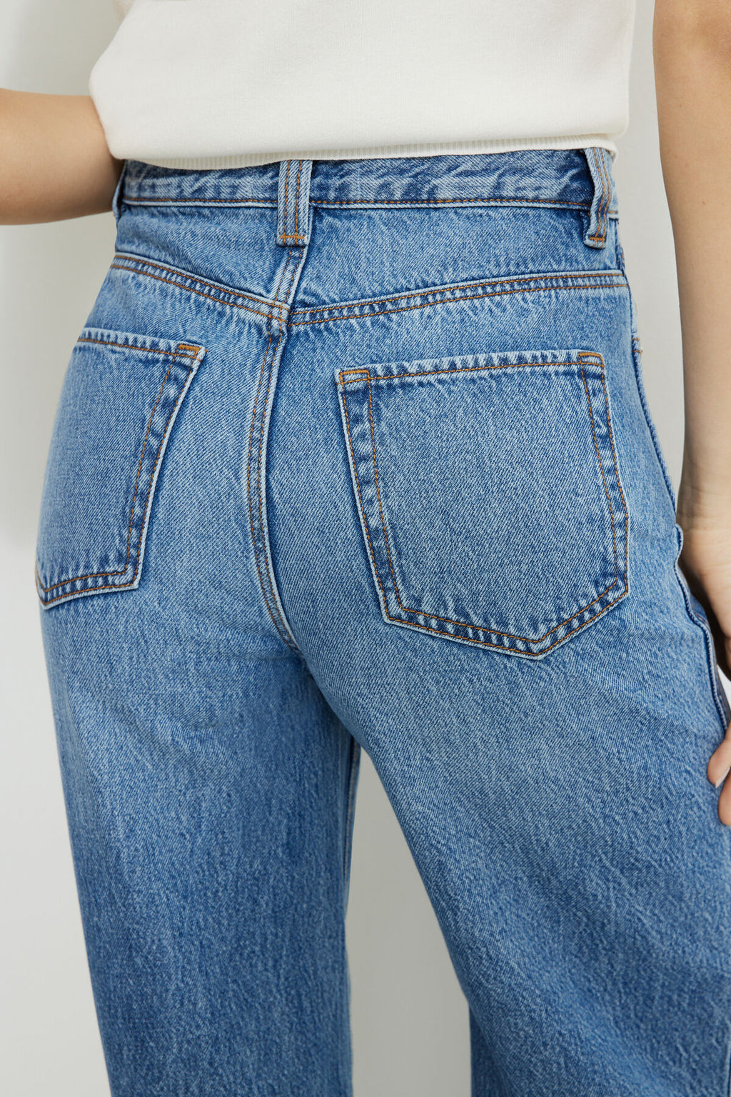 Jean Lennon taille ultra haute à jambes larges