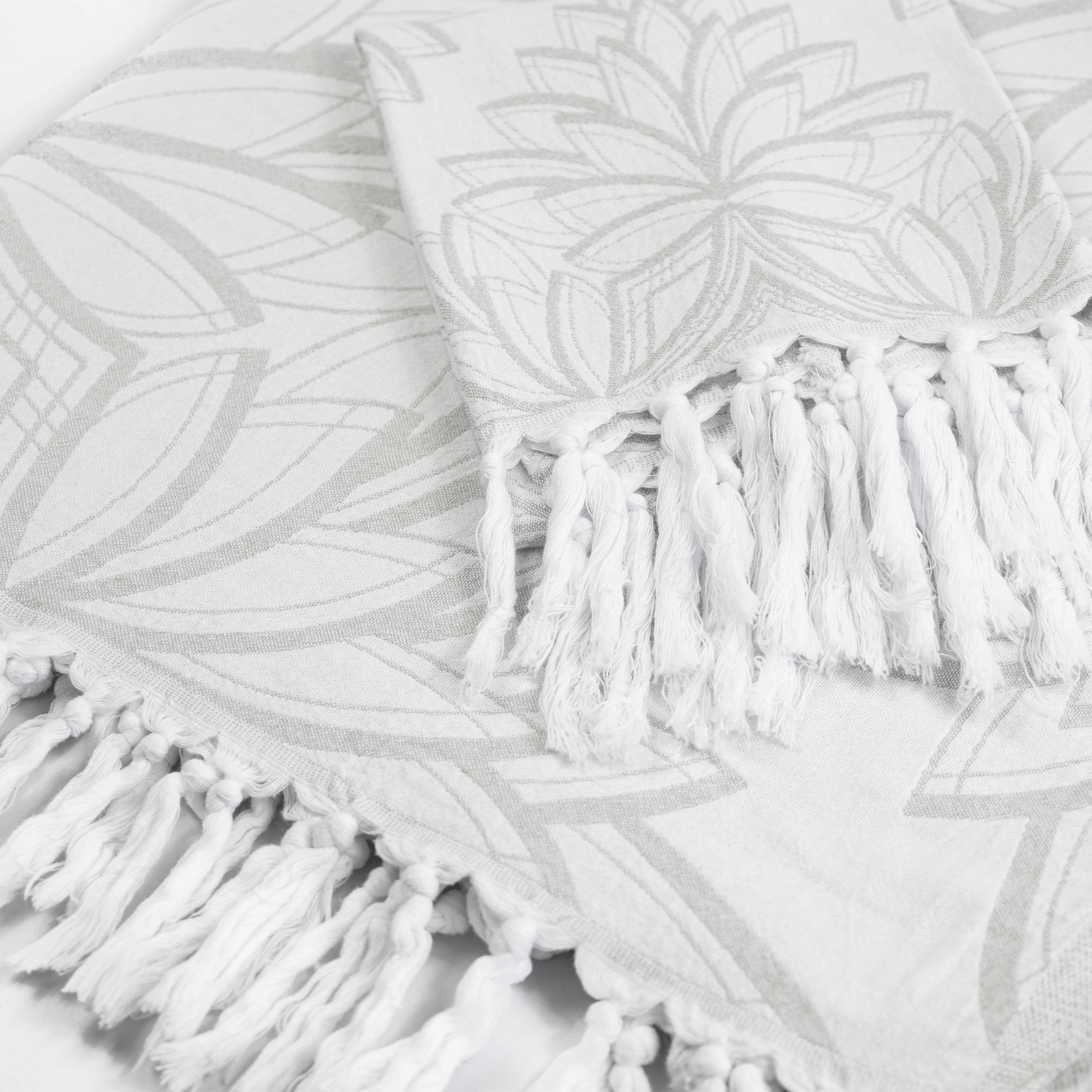 Serviettes turques Canada | Ensemble gris et blanc
