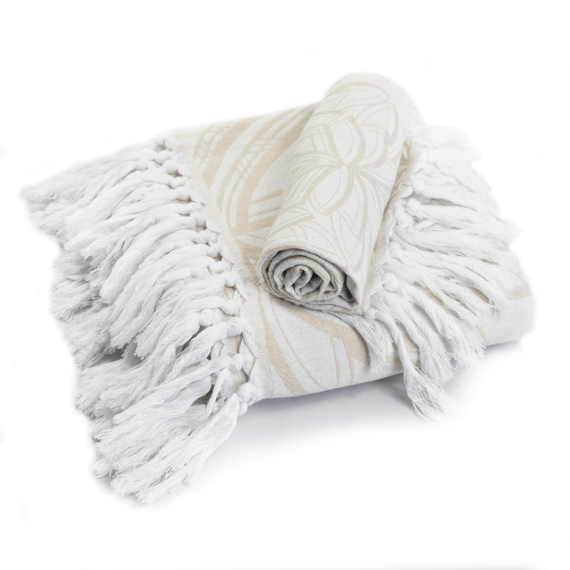 Turkish Towels Canada | Set in Oat + White