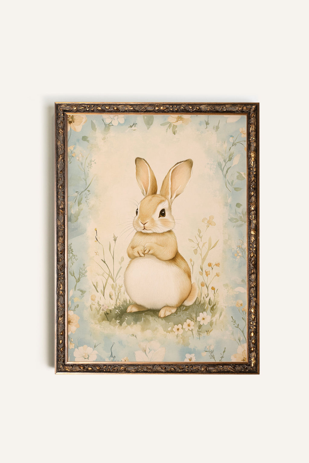 Spring Rabbit, Vintage Bronze Frame