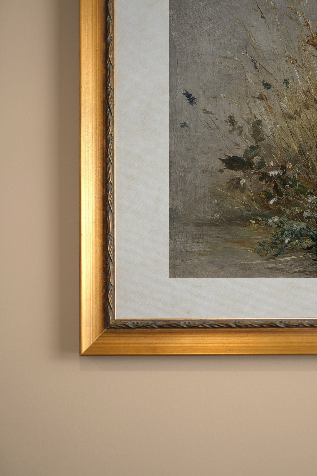 UNTAMED FIELD, VINTAGE FRAME GOLD