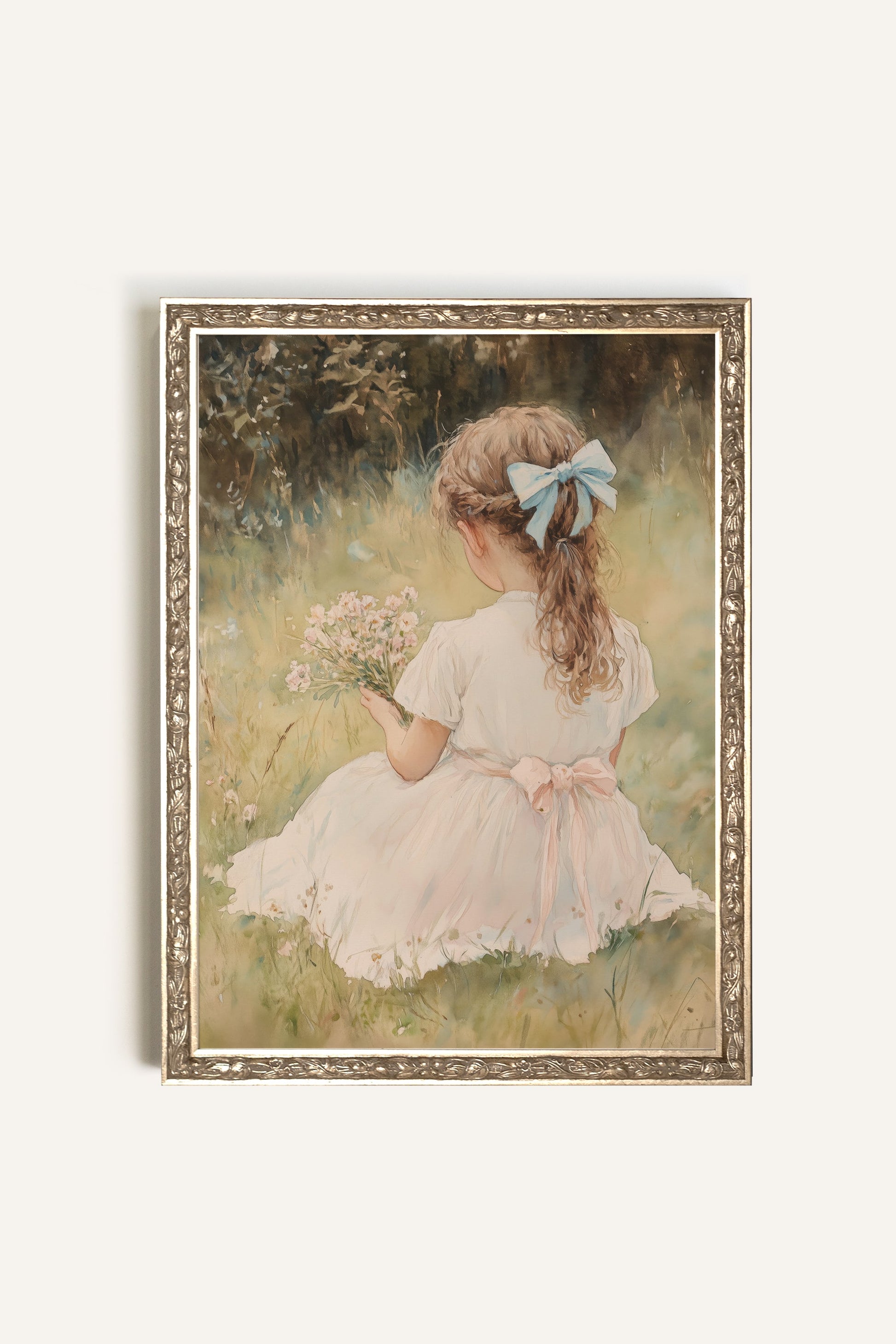 Sweet Childhood, Vintage Silver Frame