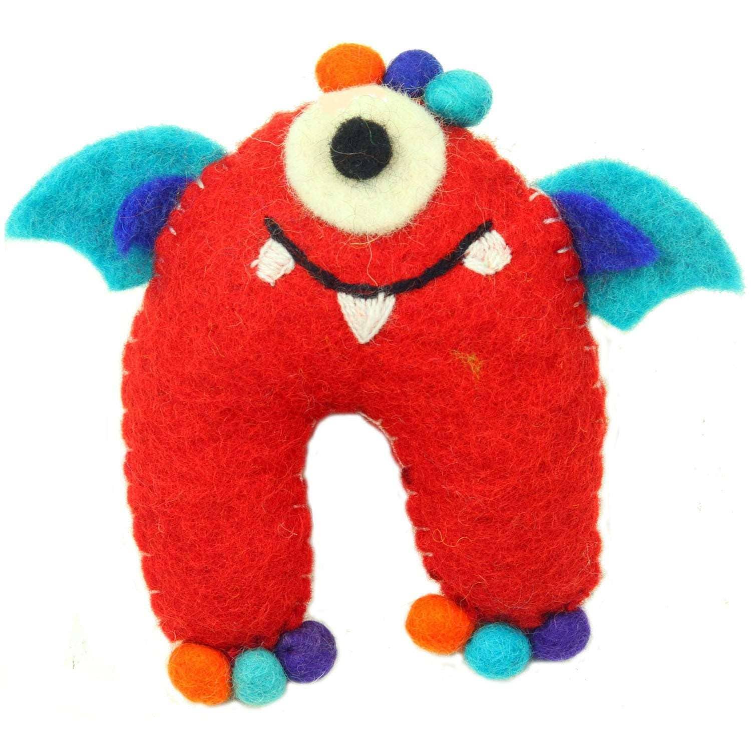 NOUVEAU (Vente au détail) Monstre en feutre rouge - Oreiller de la Fée des dents