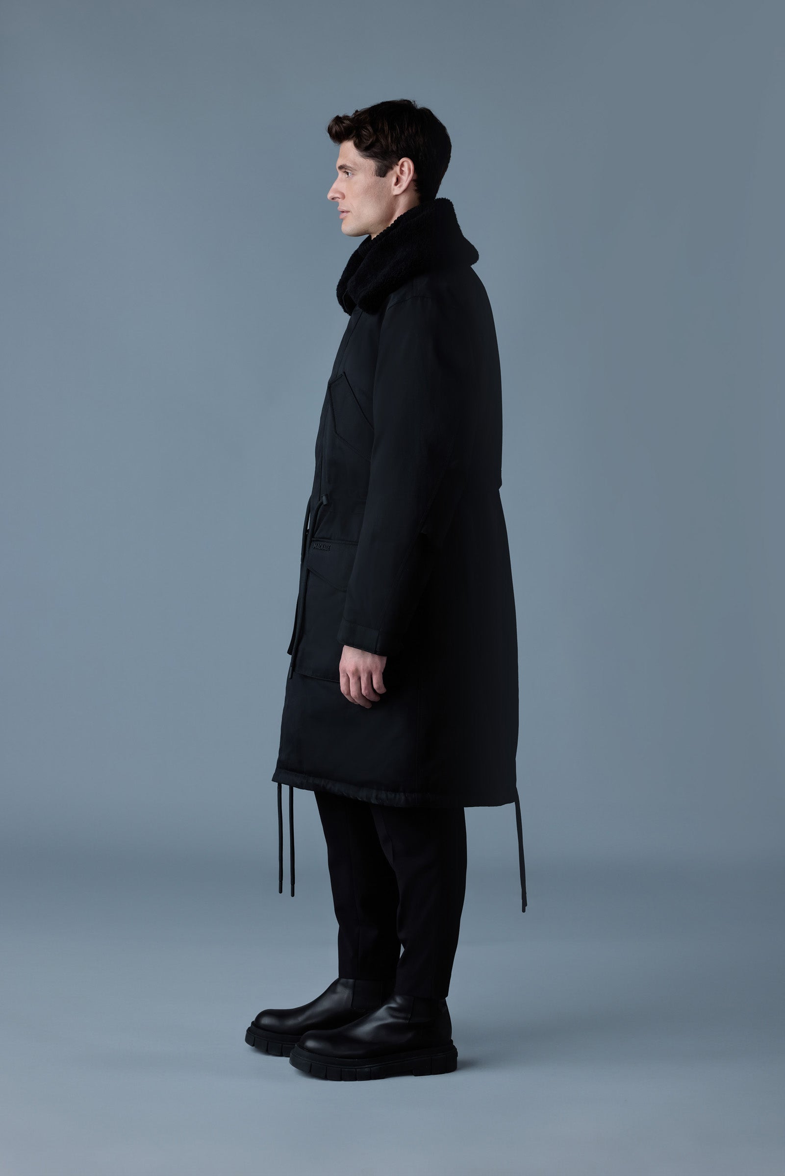 LEON Shearling Collar Down Parka