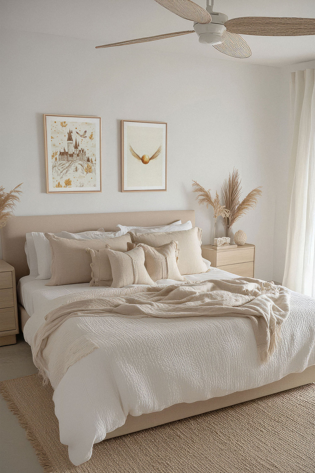 GOLDEN WINGS DUO (2 Stretched Canvas Artworks)