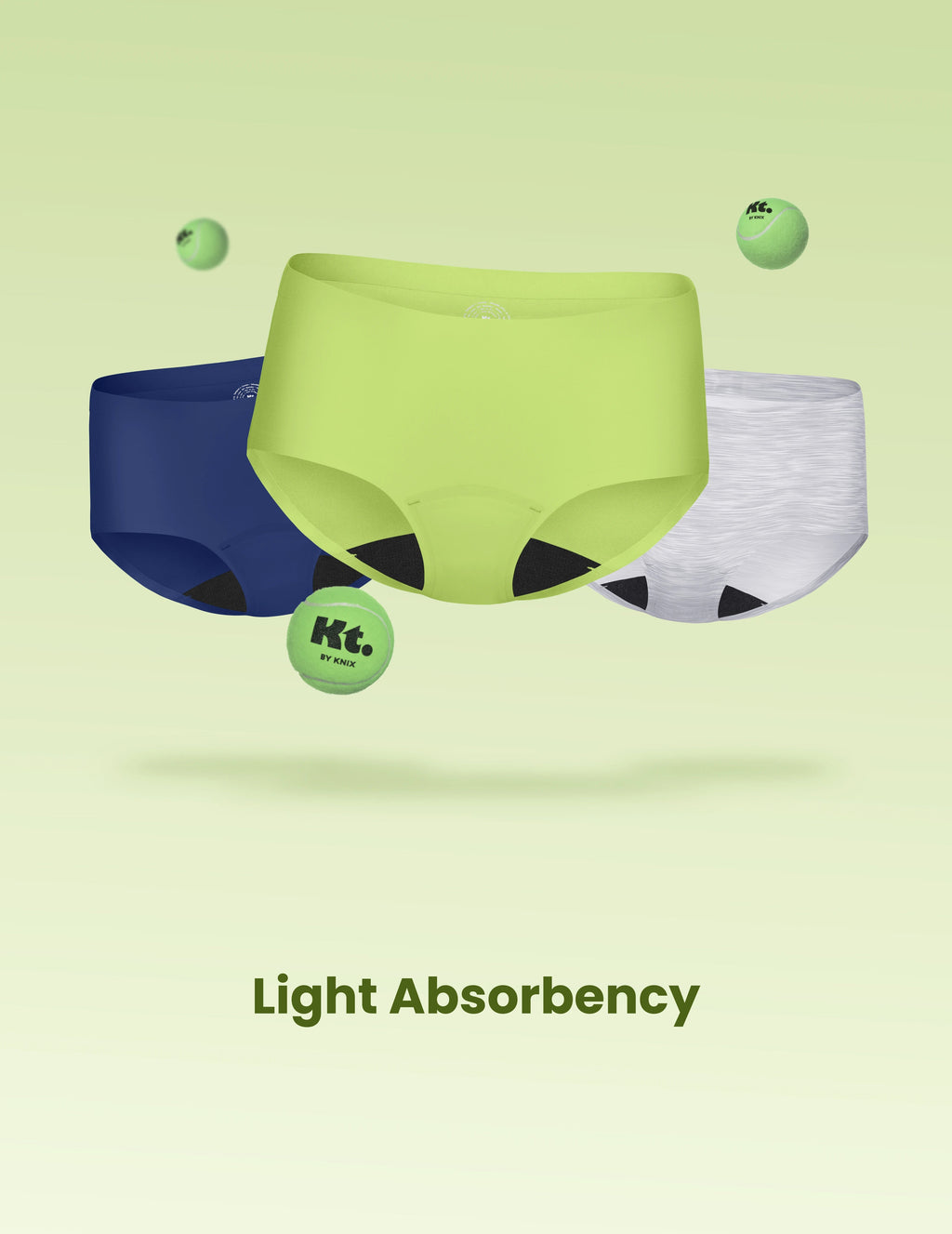 Teen Light Leakproof No-Show Boyshort 3-Pack