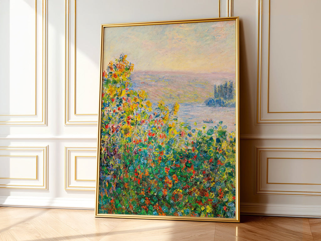 Claude Monet, Flower Beds at Vétheuil Print – Museum Art Print