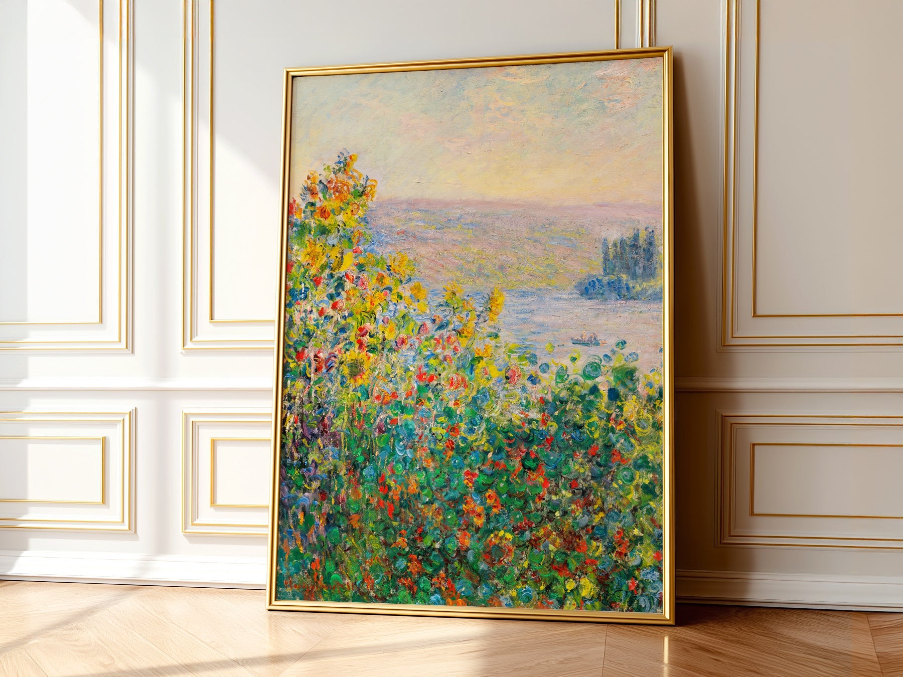 Claude Monet, Flower Beds at Vétheuil Print – Museum Art Print