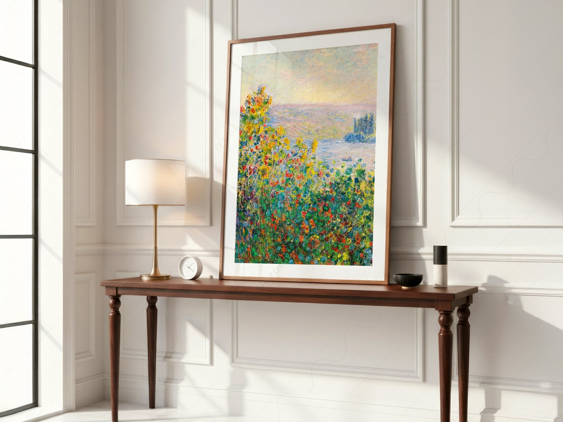 Claude Monet, Flower Beds at Vétheuil Print – Museum Art Print