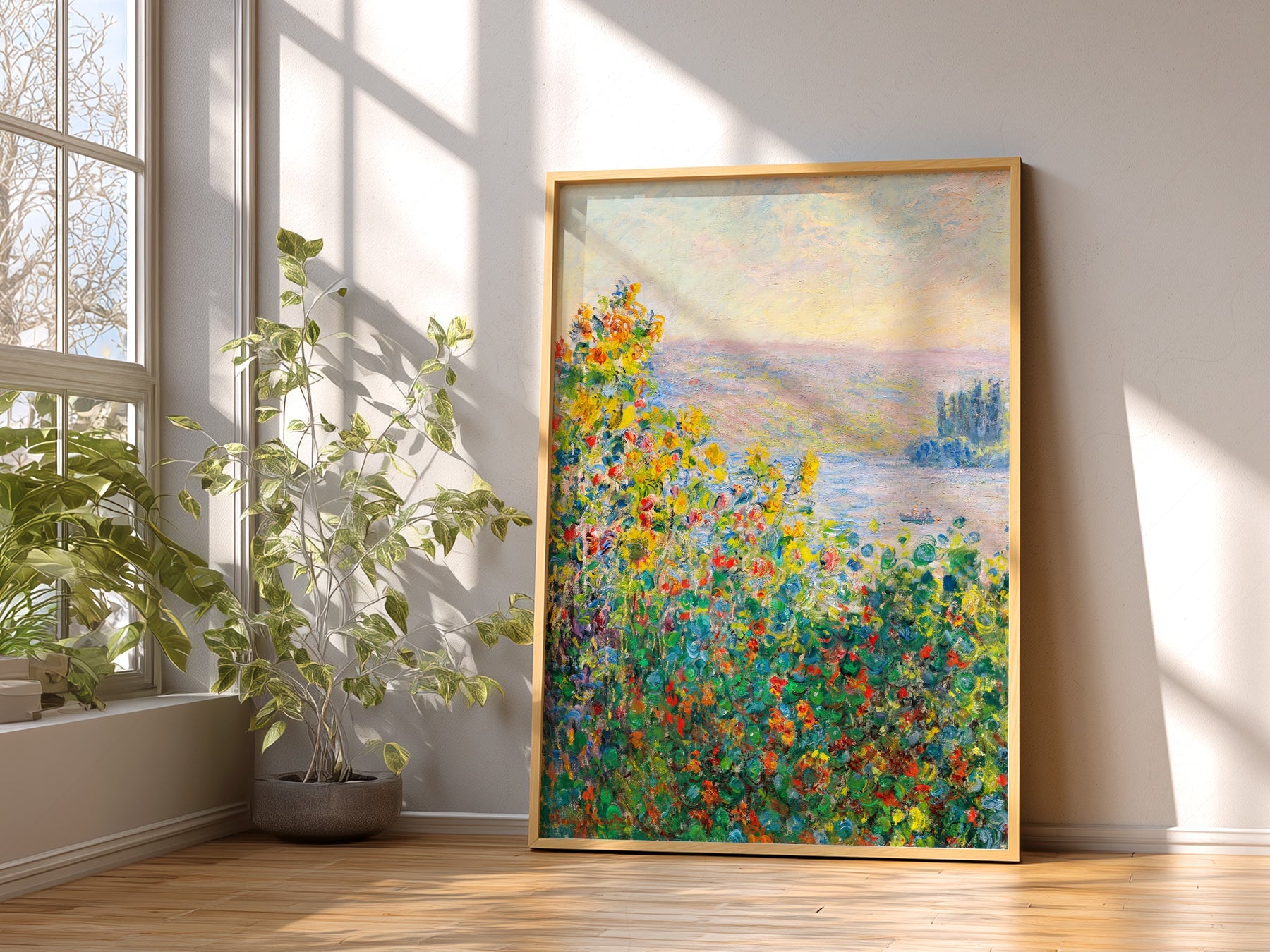 Claude Monet, Flower Beds at Vétheuil Print – Museum Art Print