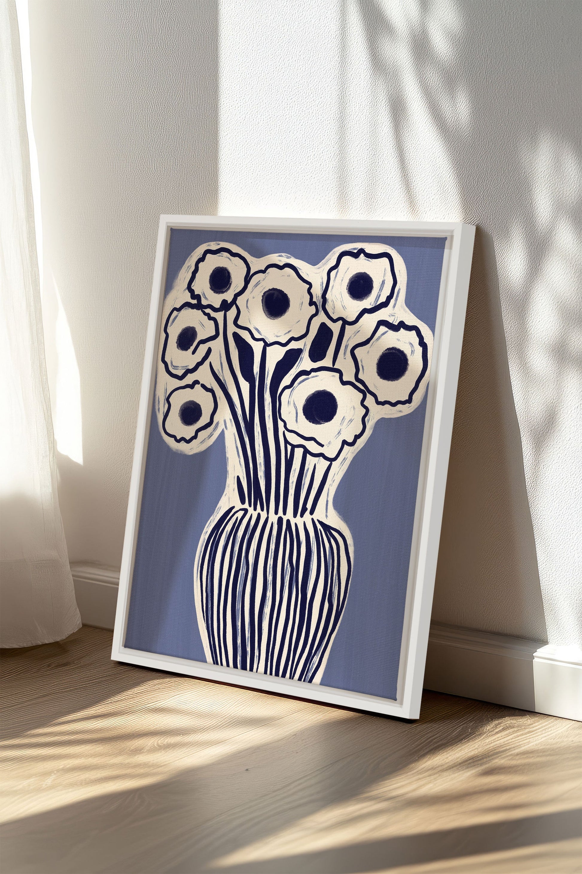 INK FLOWERS, Stretched Canvas Artwork