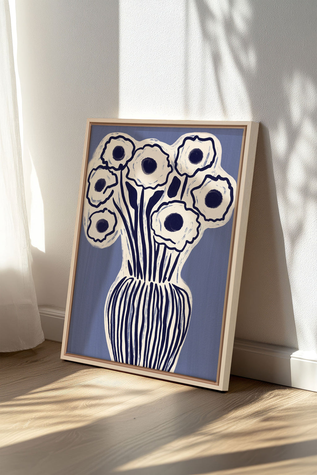 INK FLOWERS, Stretched Canvas Artwork