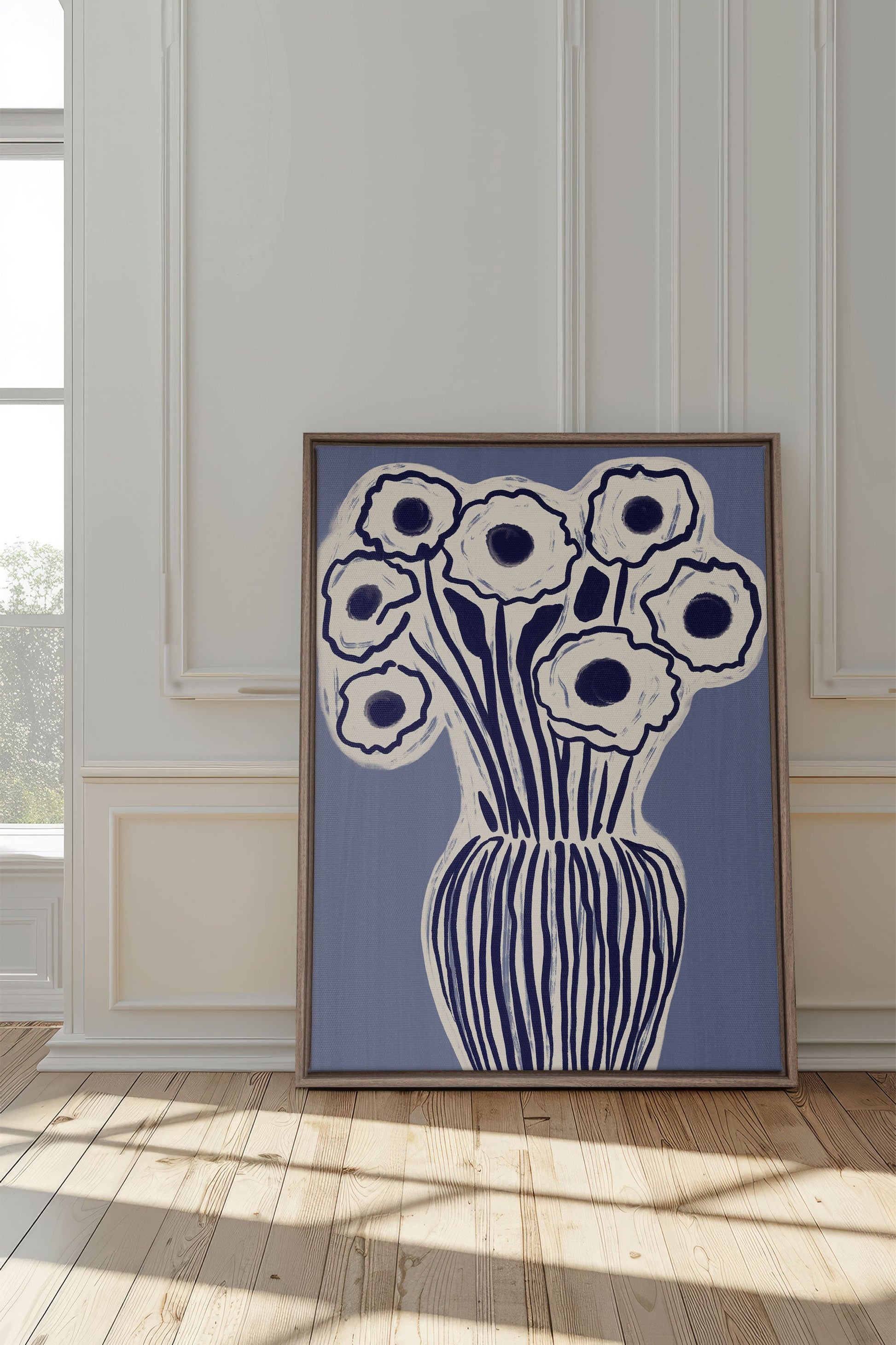 INK FLOWERS, Stretched Canvas Artwork