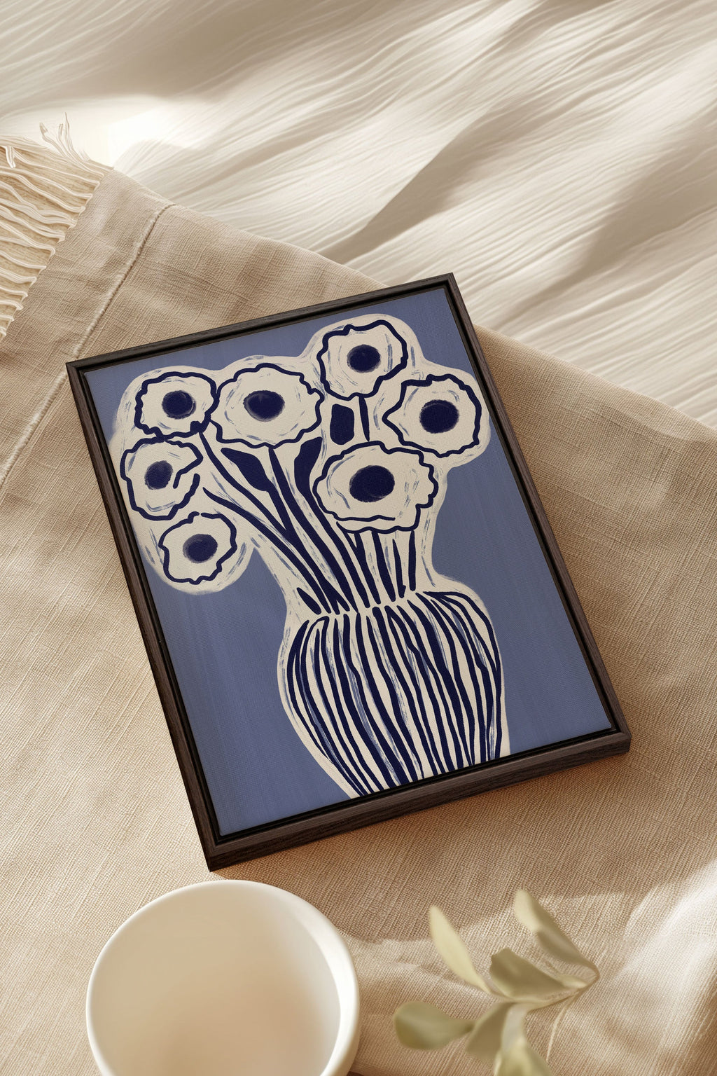 INK FLOWERS, Stretched Canvas Artwork
