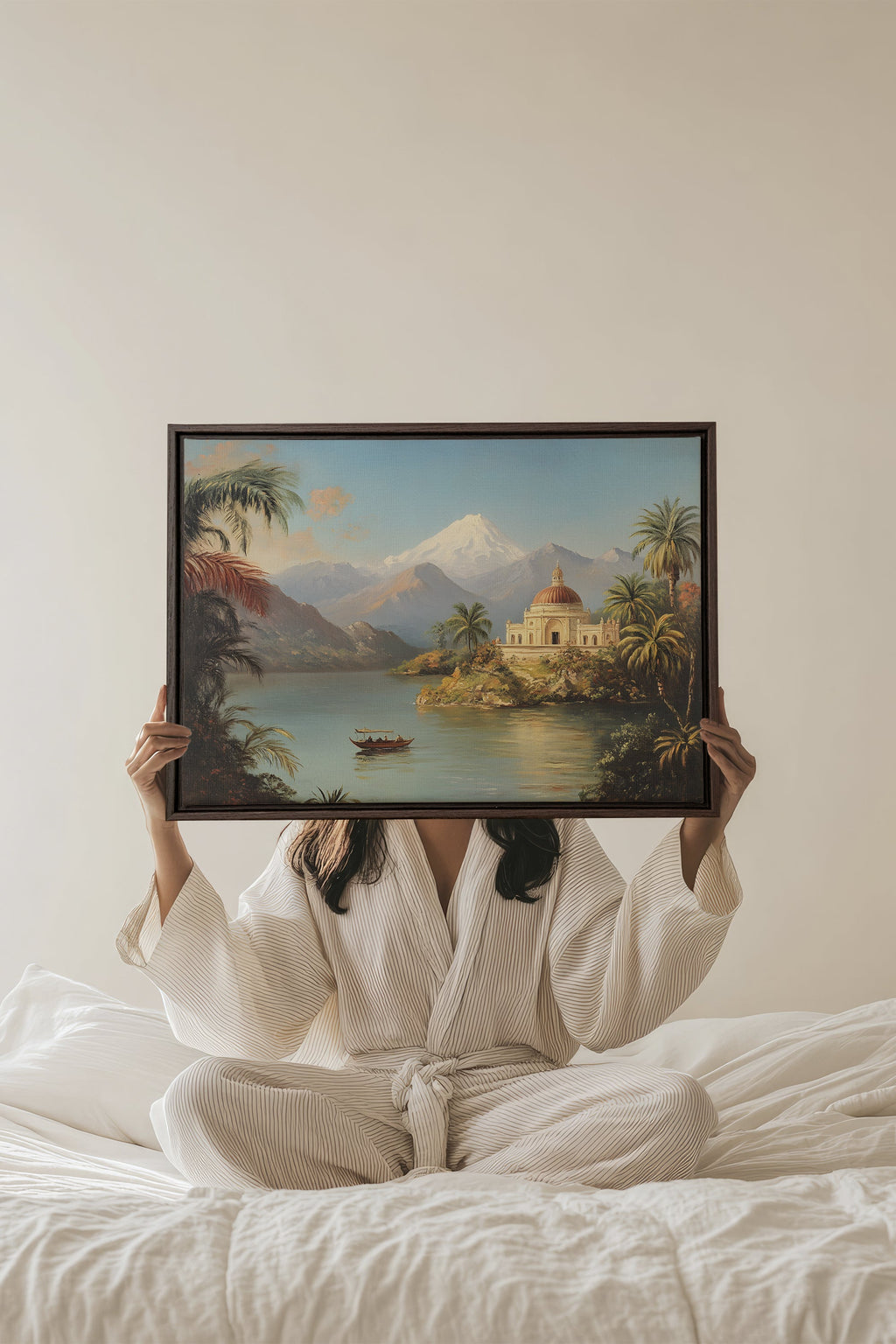 PALACE BY THE LAKE, Stretched Canvas Artwork