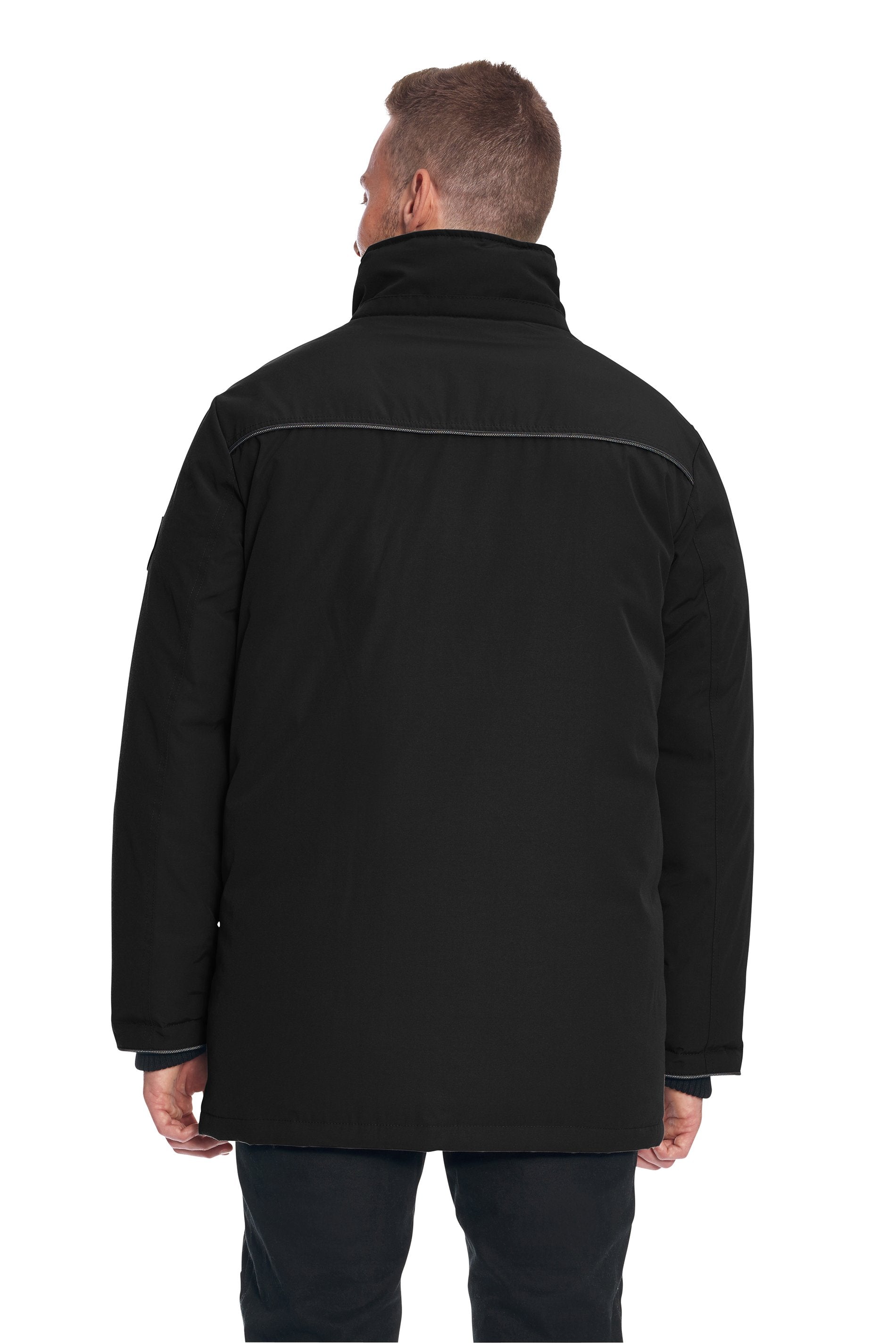 FRASER | PARKA EN DUVET VÉGAN POUR HOMME (RECYCLÉE), NOIR