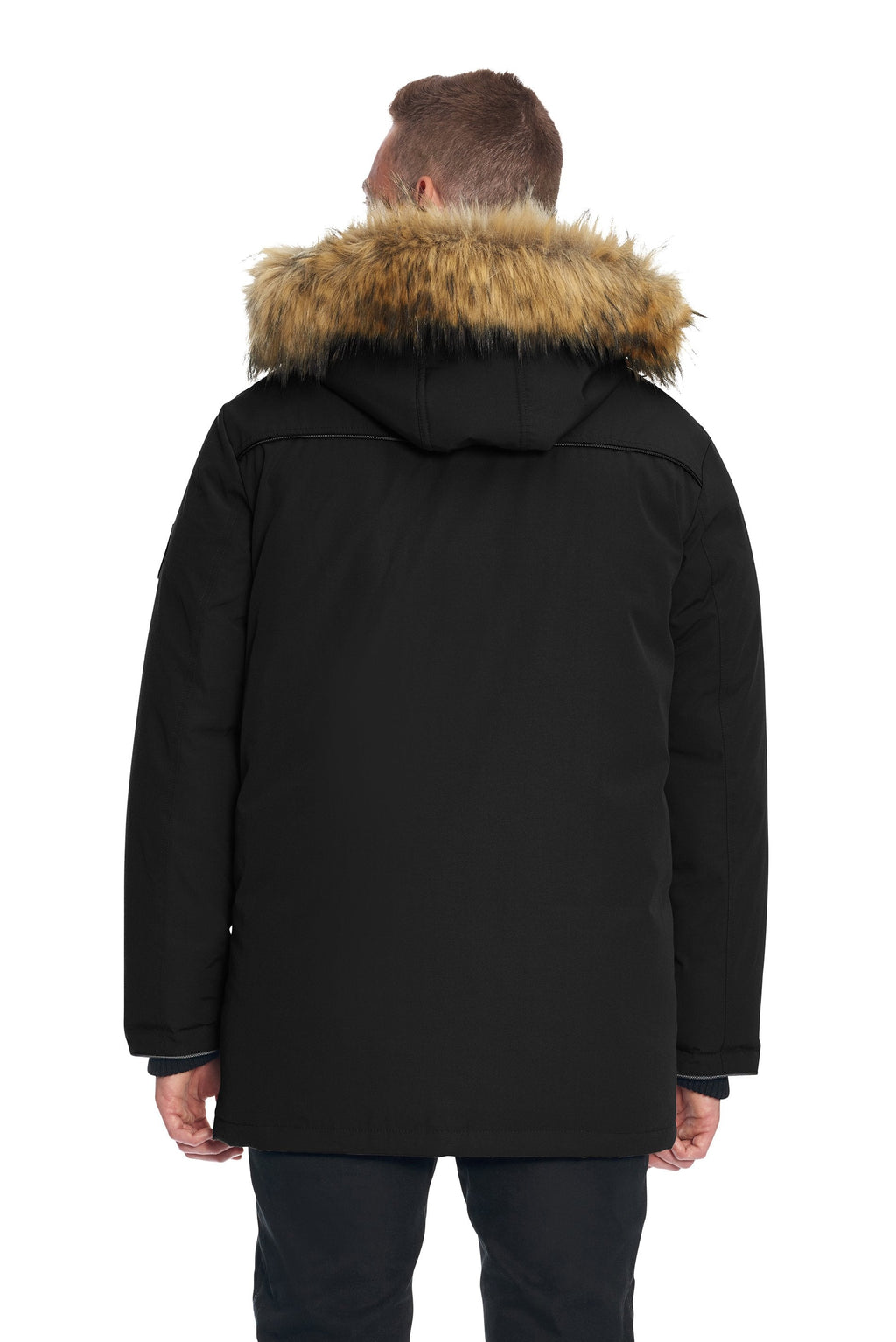 FRASER | PARKA EN DUVET VÉGAN POUR HOMME (RECYCLÉE), NOIR