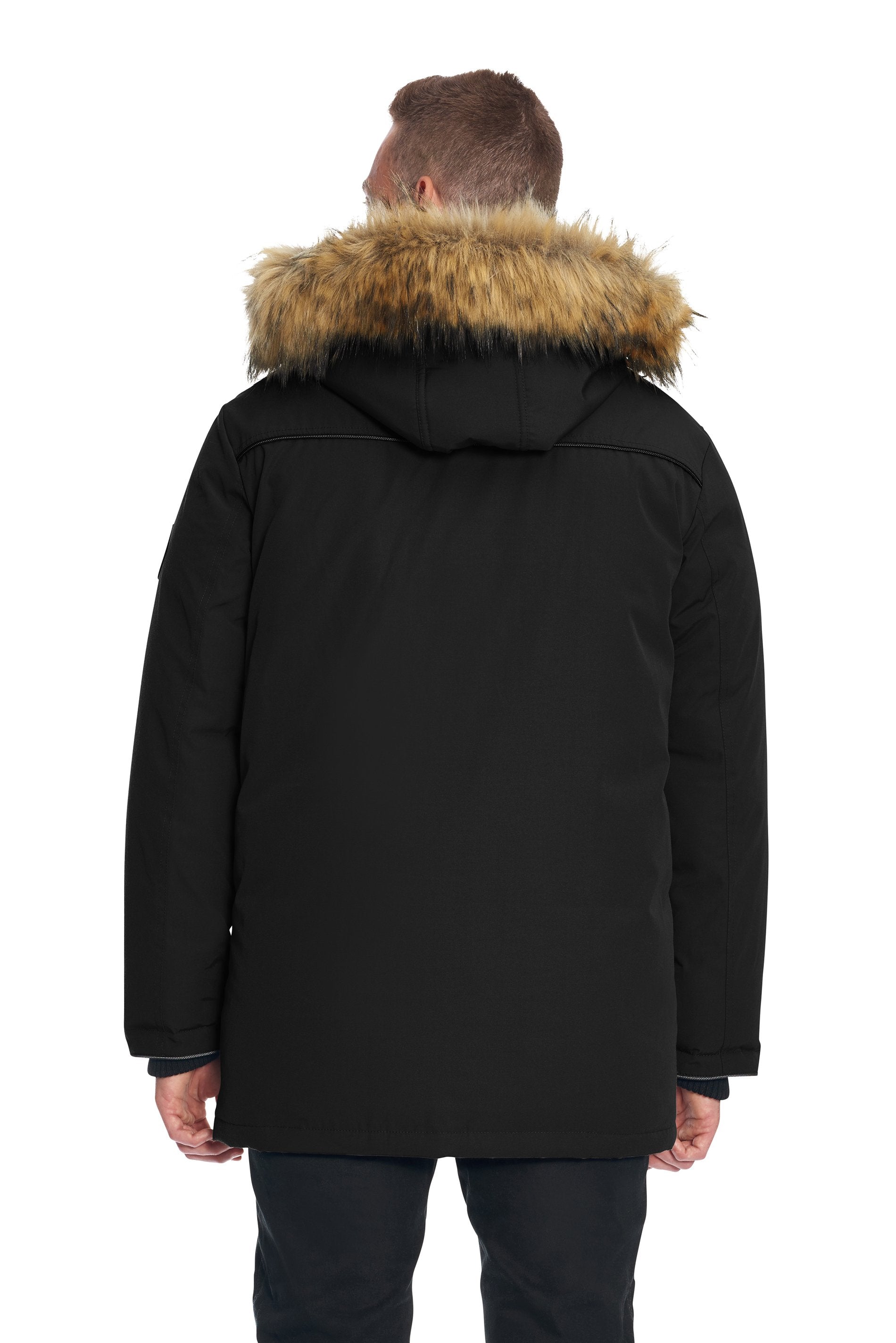 FRASER | PARKA EN DUVET VÉGAN POUR HOMME (RECYCLÉE), NOIR