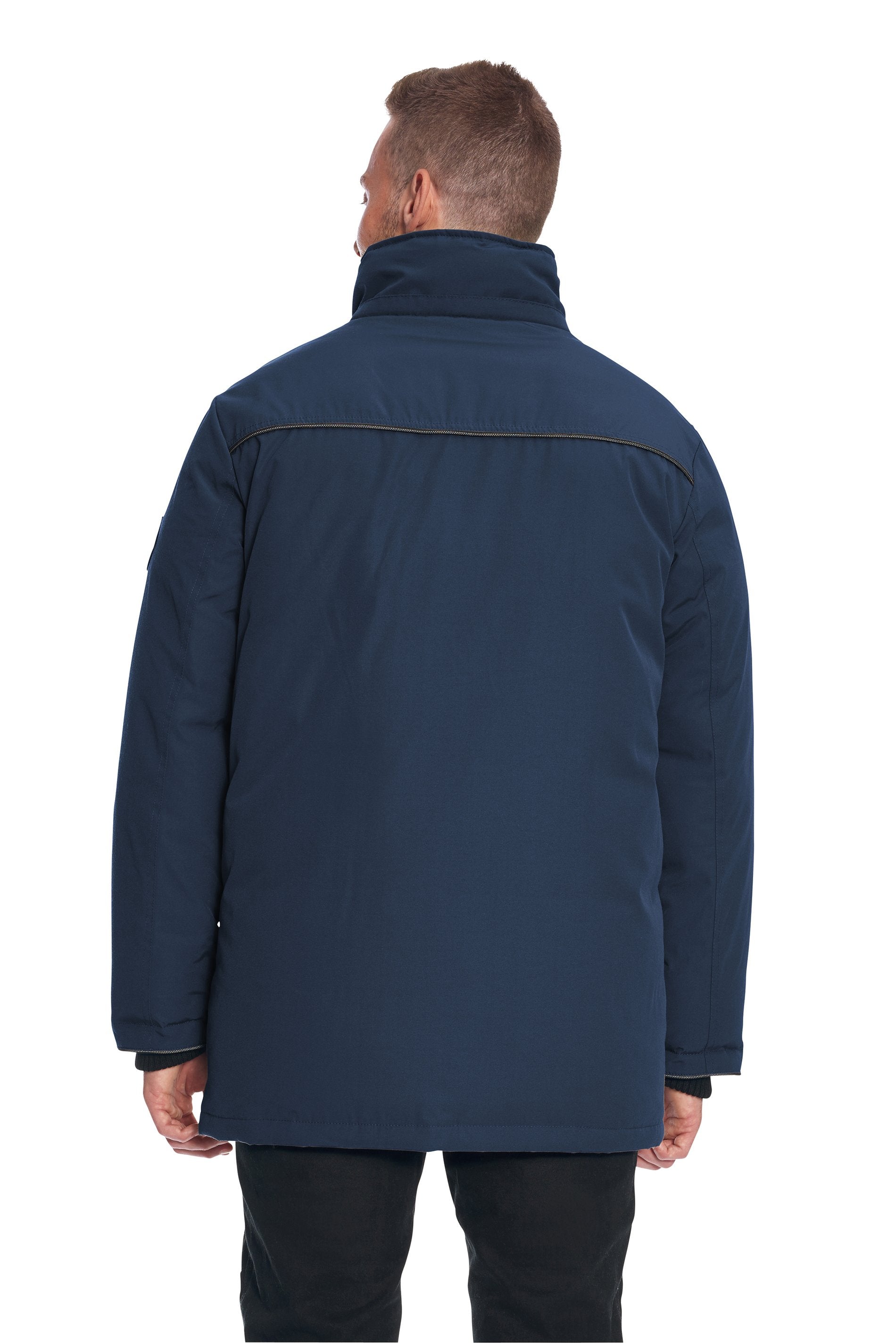 FRASER | PARKA EN DUVET VÉGAN POUR HOMME (RECYCLÉE), BLEU MARINE