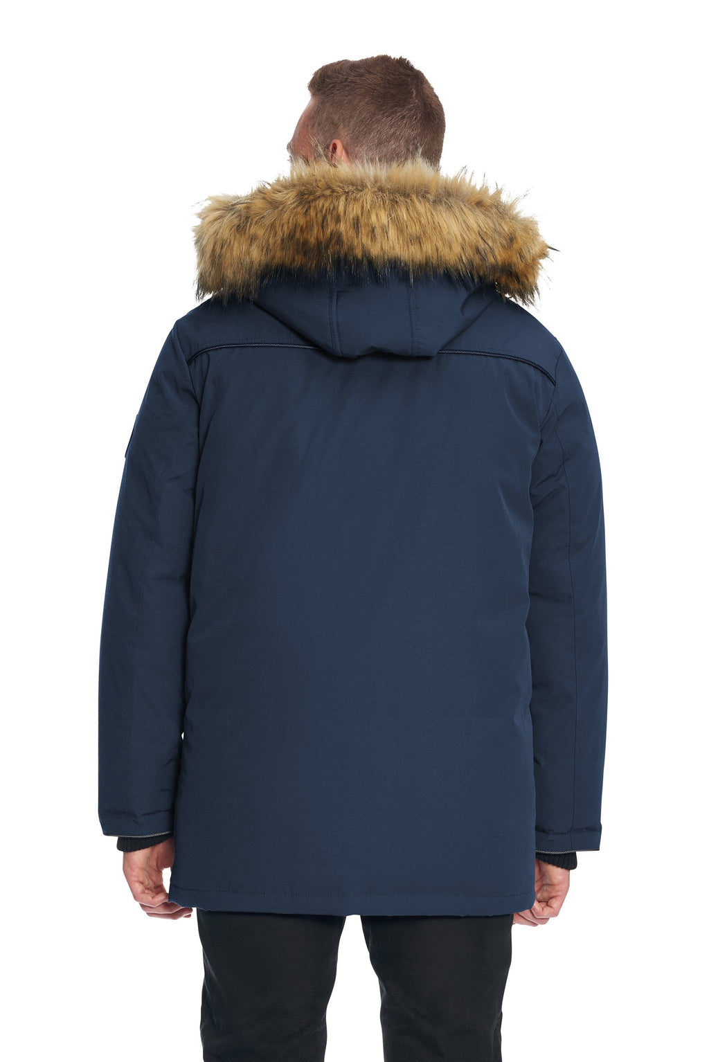 FRASER | PARKA EN DUVET VÉGAN POUR HOMME (RECYCLÉE), BLEU MARINE