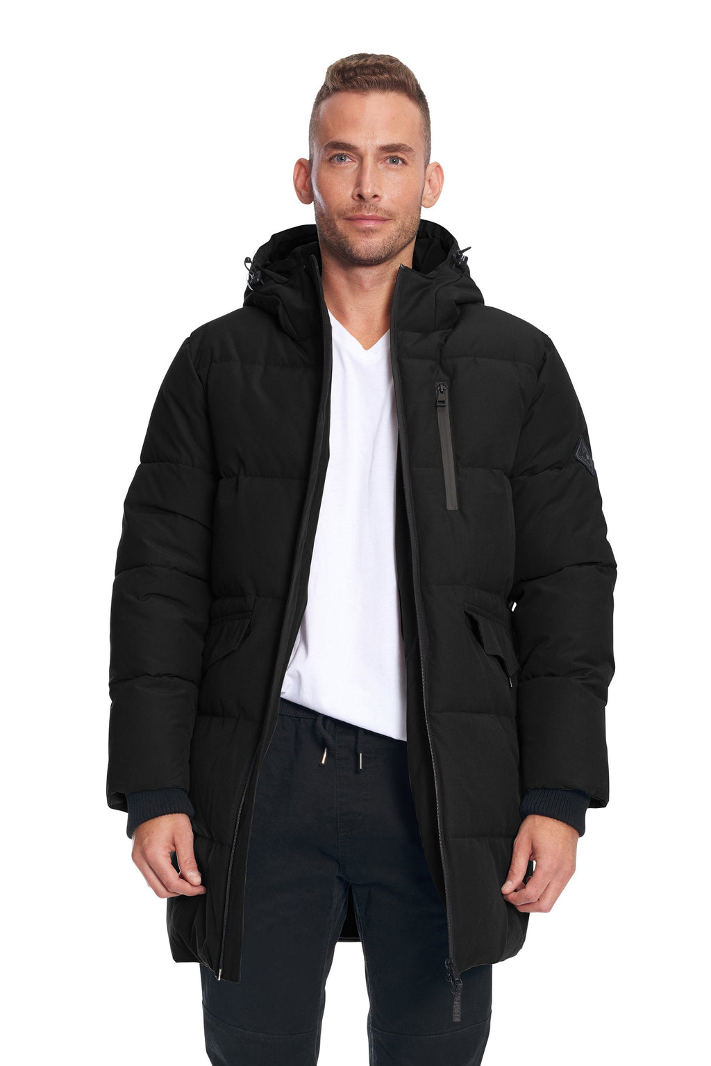 JASPER | DOUDOUNE EN DUVET VÉGAN (RECYCLÉE) POUR HOMME, NOIR