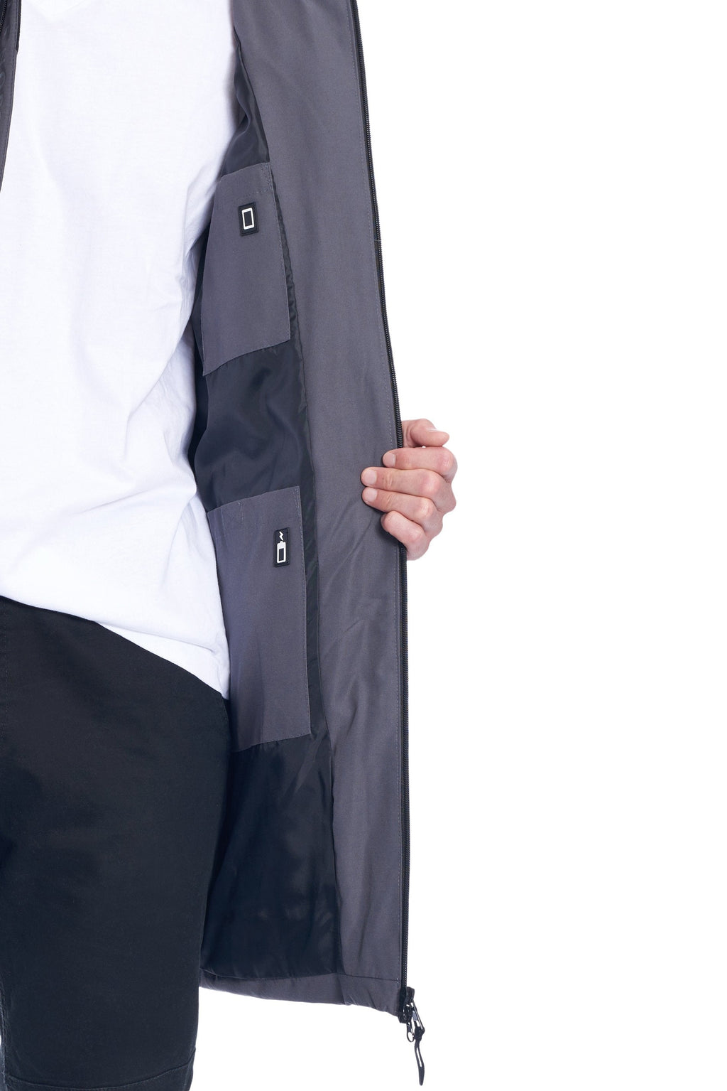 JASPER | DOUDOUNE EN DUVET VÉGAN (RECYCLÉE) POUR HOMME, GRIS FONCÉ