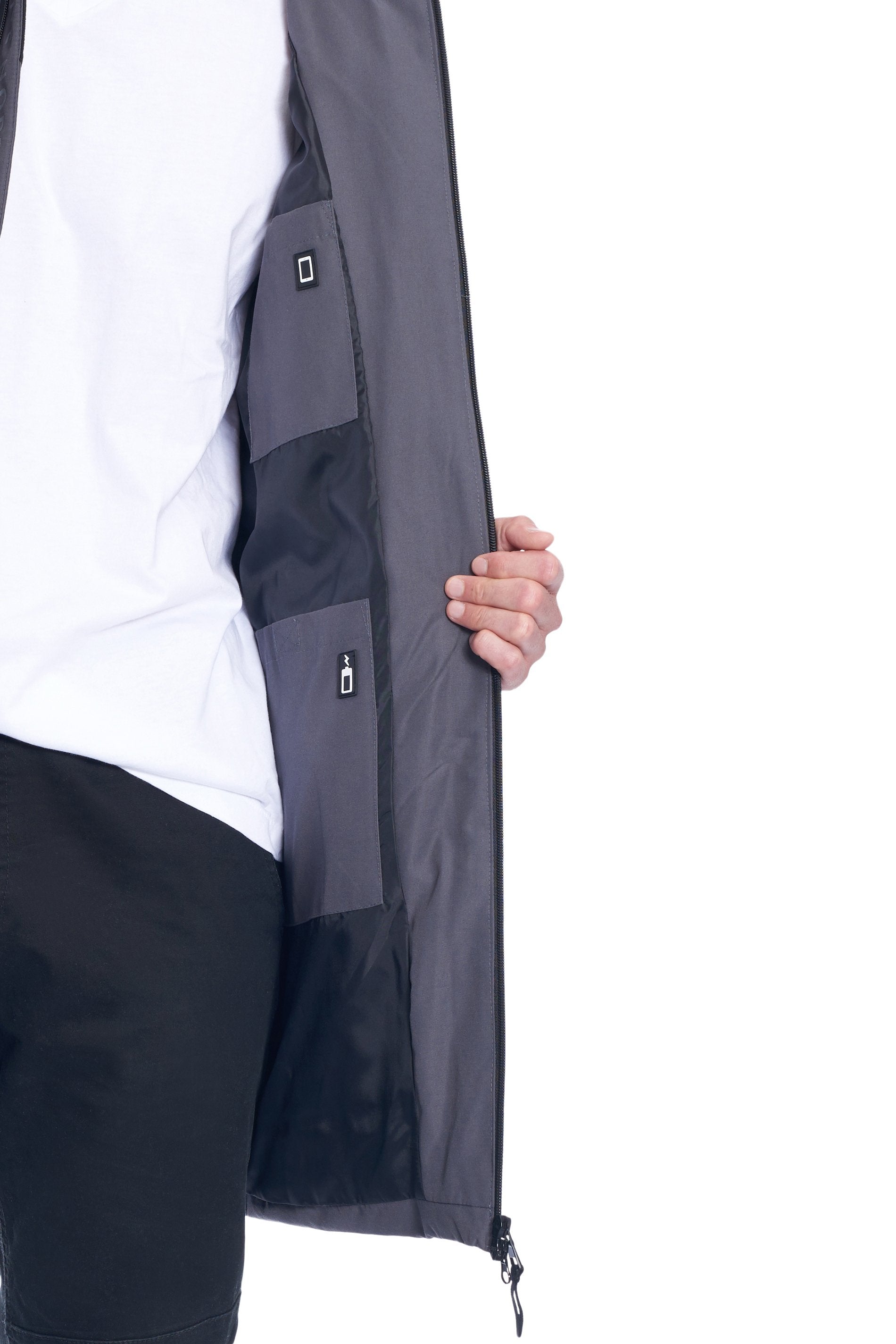 JASPER | DOUDOUNE EN DUVET VÉGAN (RECYCLÉE) POUR HOMME, GRIS FONCÉ