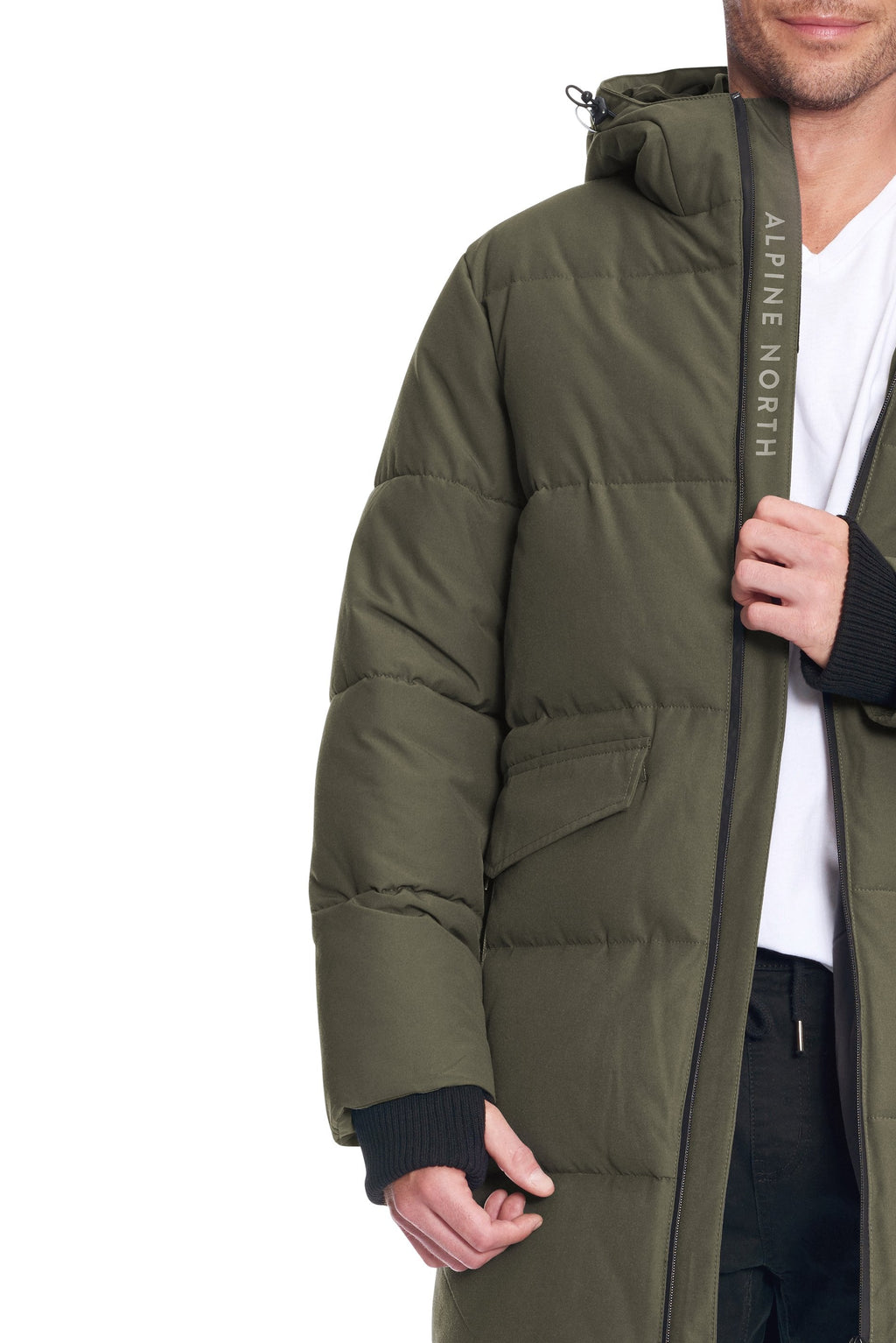 JASPER | DOUDOUNE EN DUVET VÉGAN (RECYCLÉE) POUR HOMMES, OLIVE