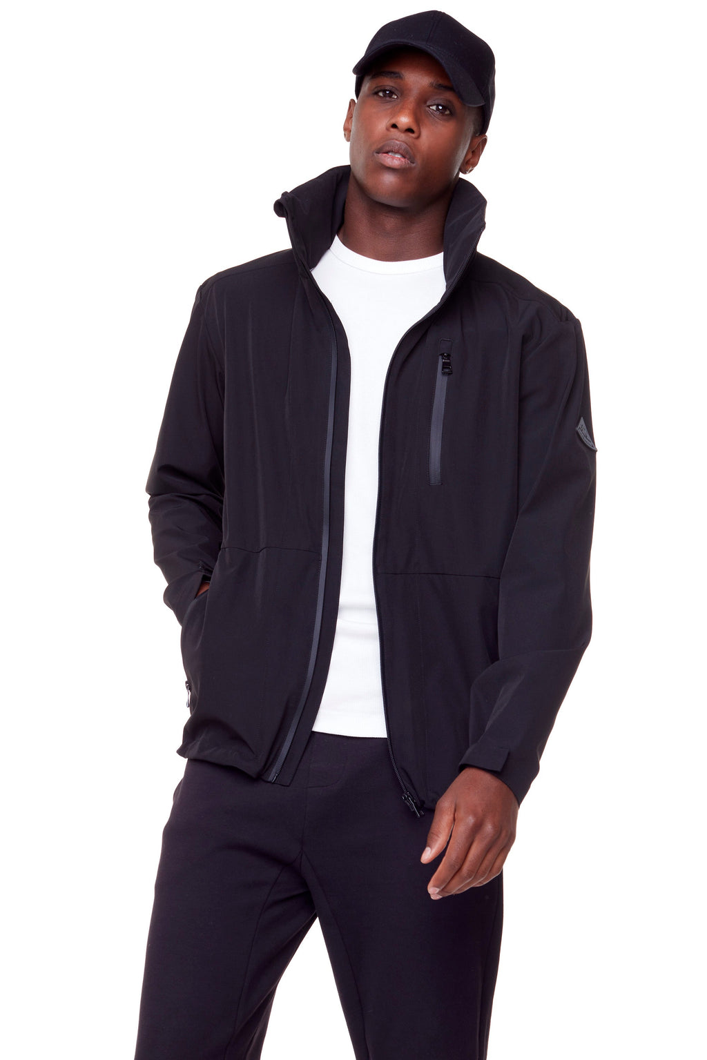 CARMACKS | VESTE DE PLUIE MOYENNE UNISEXE (RECYCLÉE), NOIRE