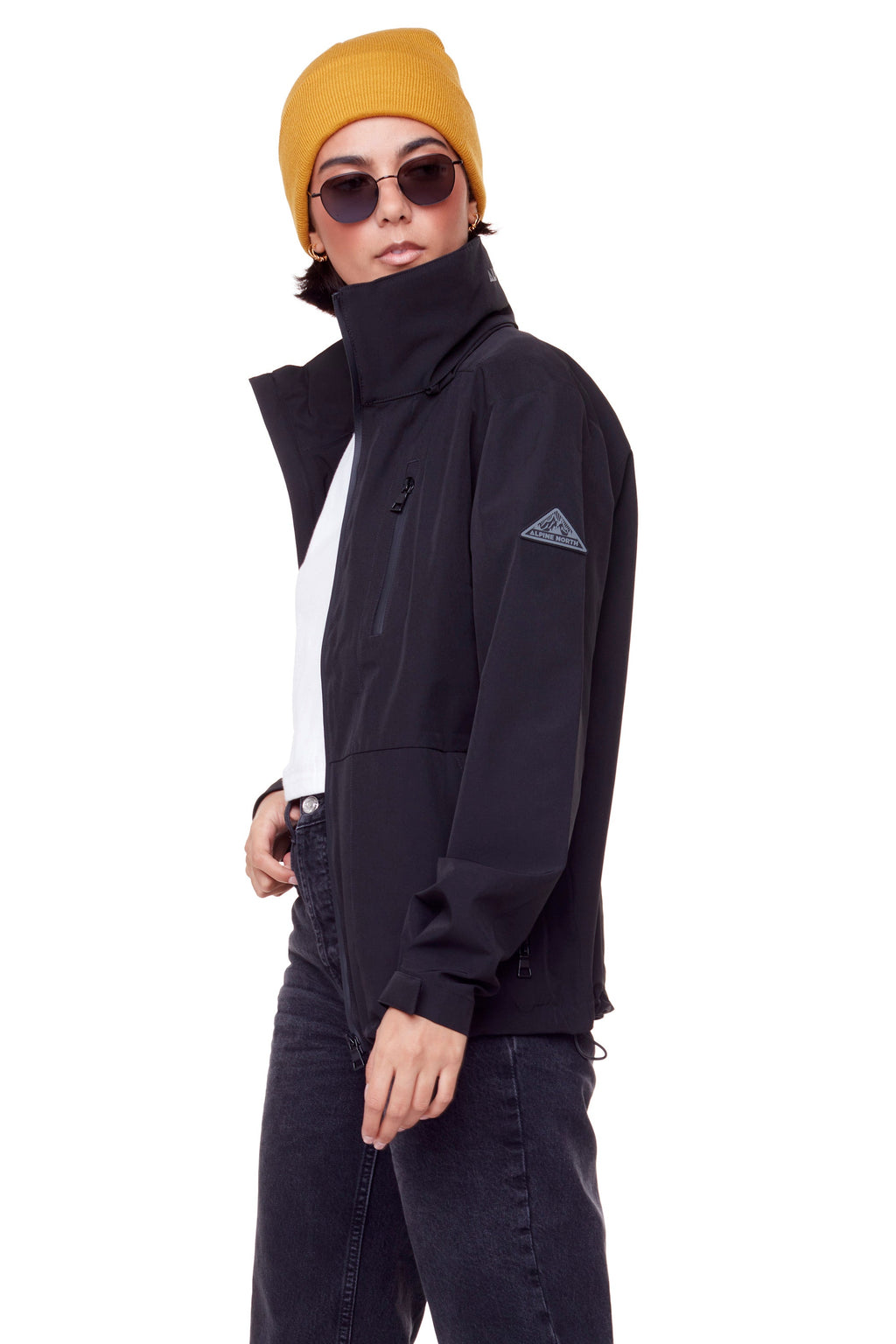 CARMACKS | VESTE DE PLUIE MOYENNE UNISEXE (RECYCLÉE), NOIRE