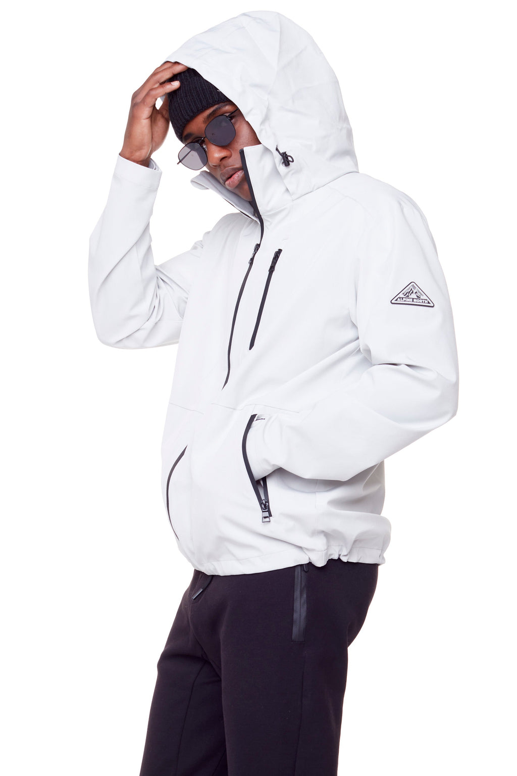 CARMACKS | VESTE DE PLUIE MOYENNE UNISEXE (RECYCLÉE), CIMENT