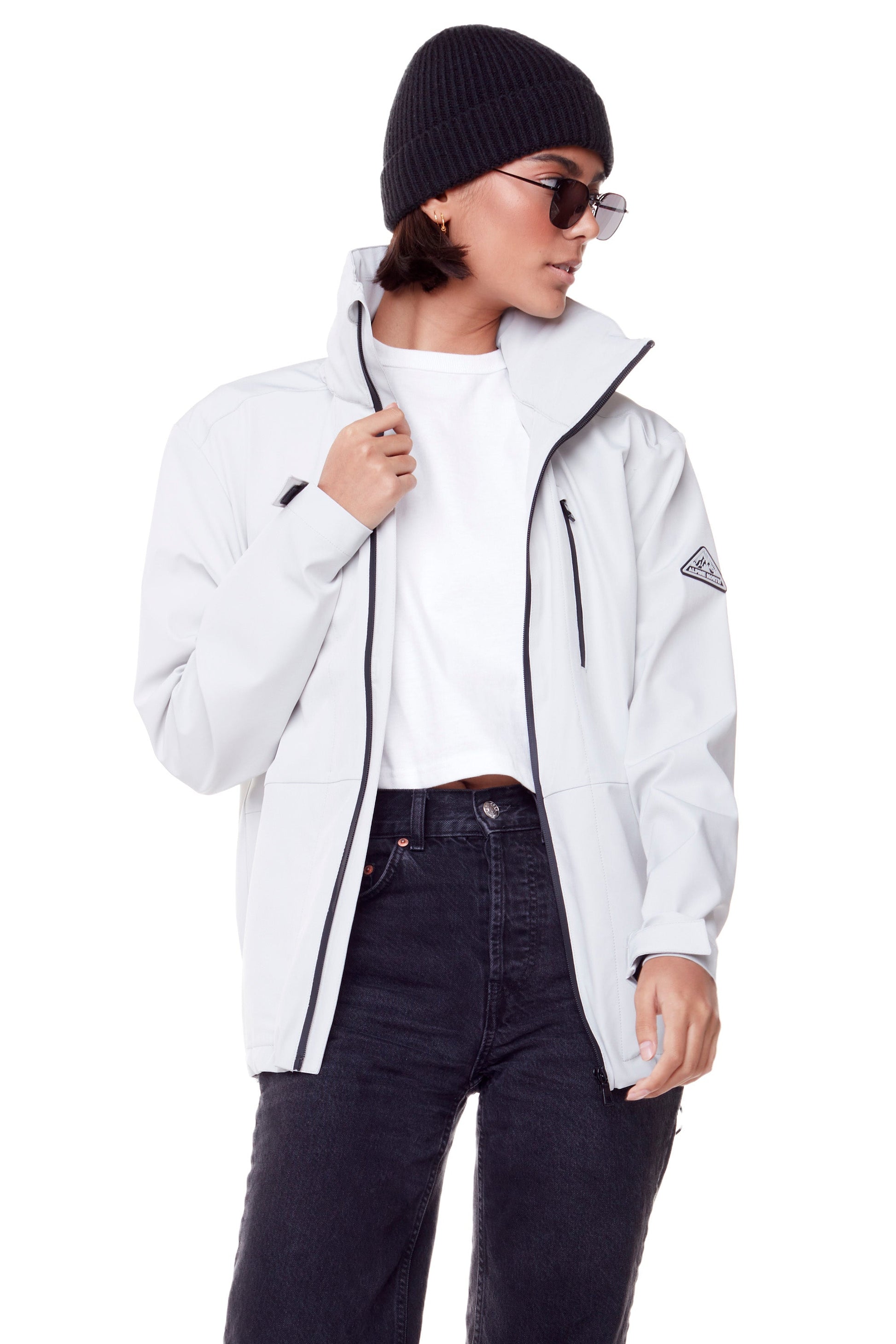 CARMACKS | VESTE DE PLUIE MOYENNE UNISEXE (RECYCLÉE), CIMENT