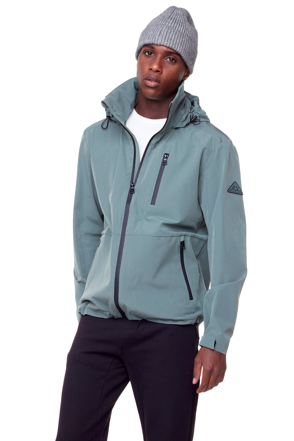 CARMACKS | VESTE DE PLUIE MOYENNE UNISEXE (RECYCLÉE), VERT POUDRÉ