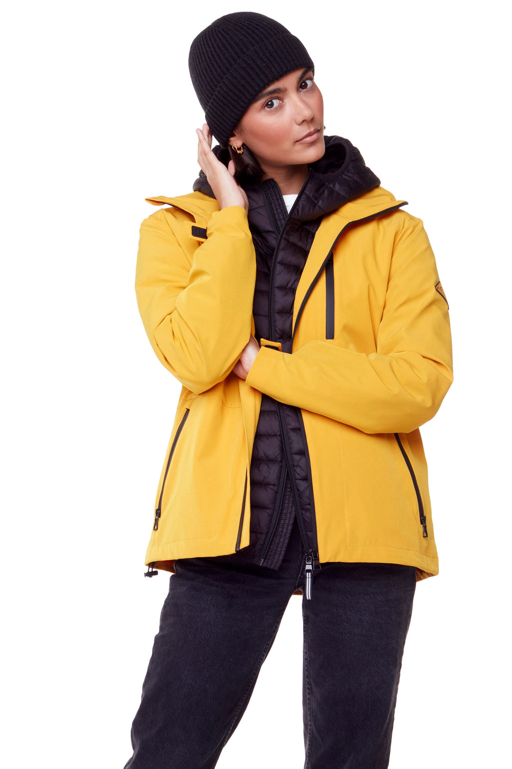 CARMACKS | VESTE DE PLUIE MOYENNE UNISEXE (RECYCLÉE), MOUTARDE