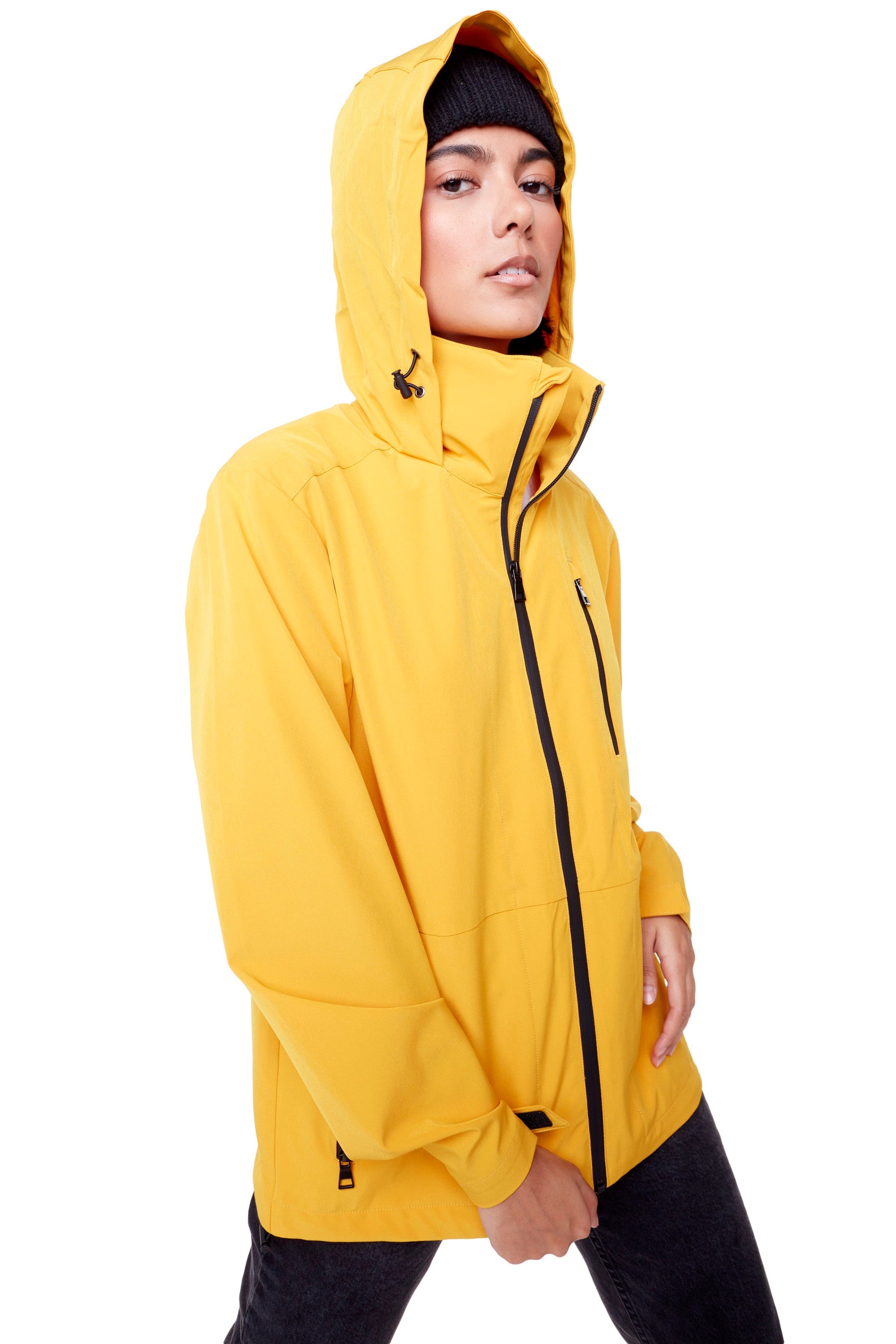 CARMACKS | VESTE DE PLUIE MOYENNE UNISEXE (RECYCLÉE), MOUTARDE