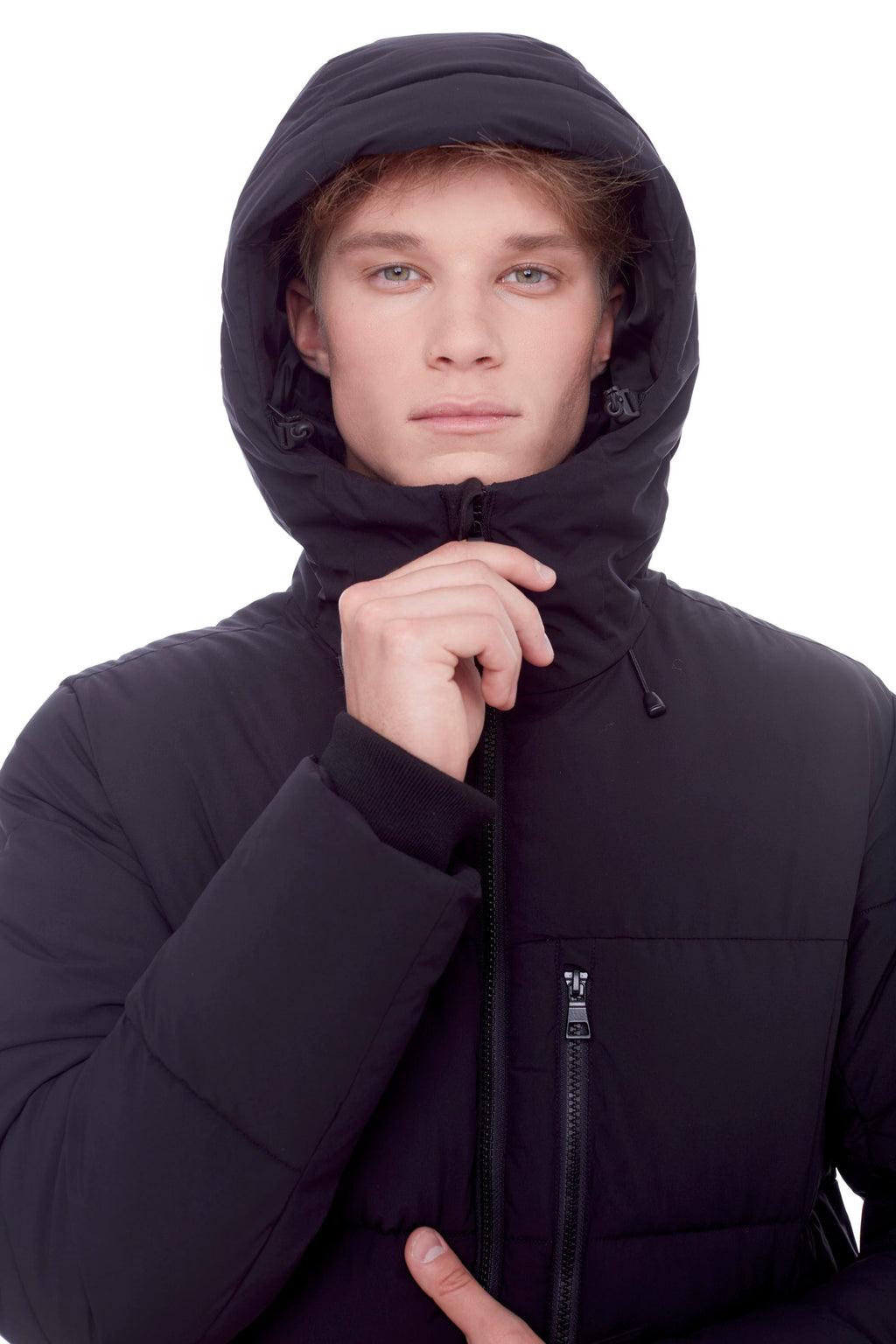 BANFF | DOUDOUNE MATELASSÉE EN DUVET VÉGAN (RECYCLÉE) DE POIDS MOYEN POUR HOMMES, NOIR