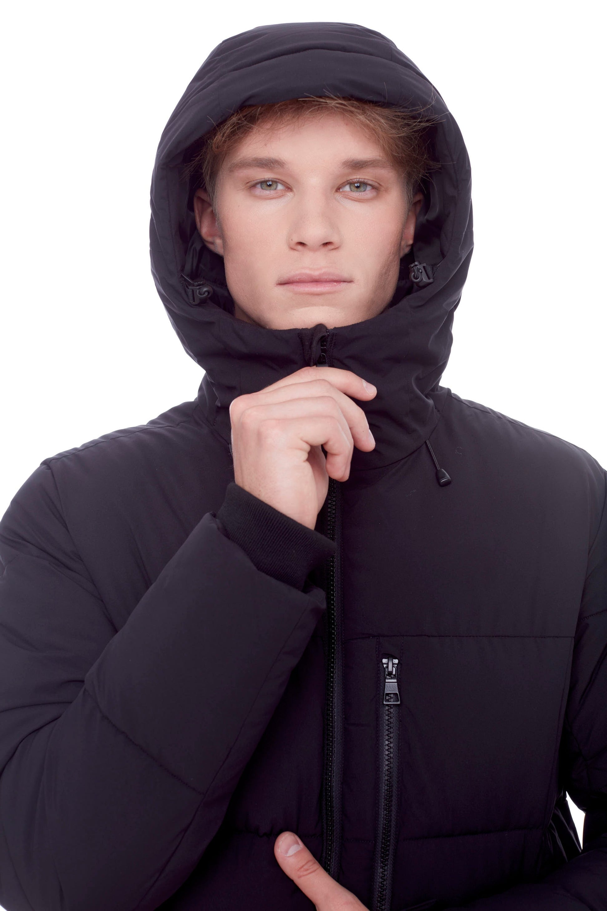 BANFF | DOUDOUNE MATELASSÉE EN DUVET VÉGAN (RECYCLÉE) DE POIDS MOYEN POUR HOMMES, NOIR