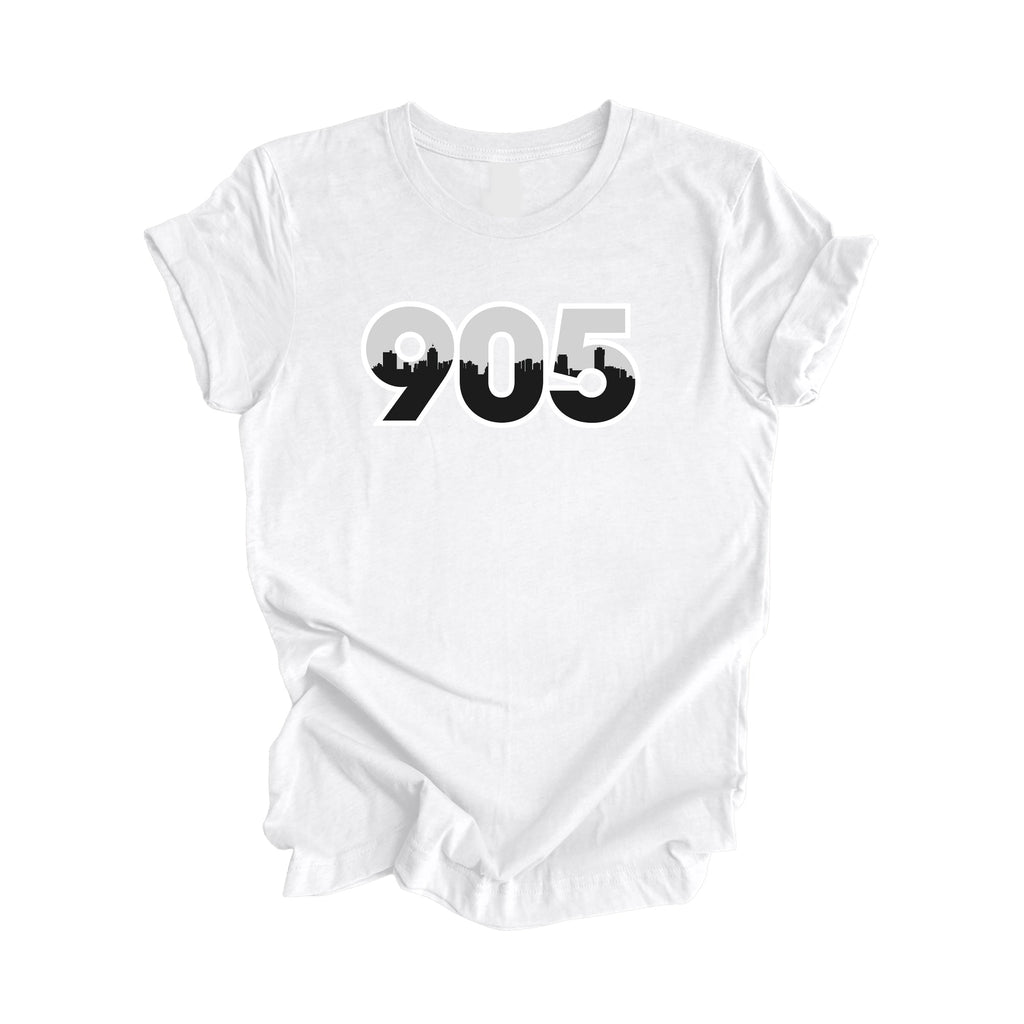 905 Hamilton Ontario Canada Area Code City Skyline Gift - Unisex T-Shirt - Inspired X