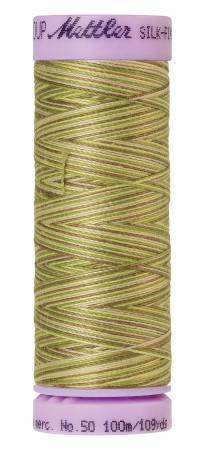 Fil de coton panaché Mettler Silk-Finish 50wt 109yd/100M Thé vert