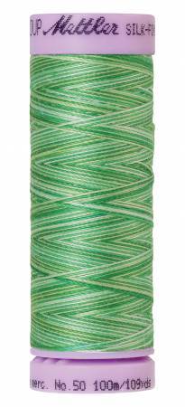Fil de coton panaché Mettler Silk-Finish 50wt 109yd/100M Menthe