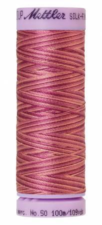 Fil de coton panaché Mettler Silk-Finish 50wt 109yd/100M Pink Flox