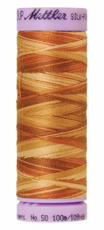 Fil de coton panaché Mettler Silk-Finish 50wt 109yd/100M Café glacé