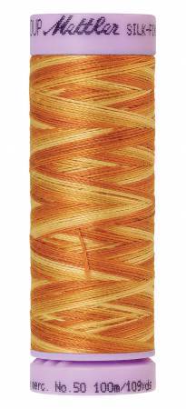 Fil de coton panaché Mettler Silk-Finish 50wt 109yd/100M Lions Mane