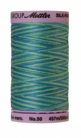 Fil de coton panaché Mettler Silk-Finish 50wt 500yd/457M Seaspray