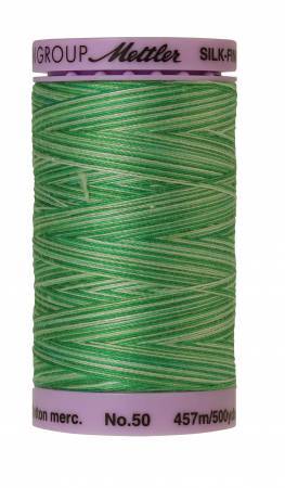 Fil de coton panaché Mettler Silk-Finish 50wt 500yd/457M Menthe