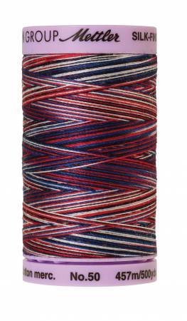 Fil de coton panaché Mettler Silk-Finish 50wt 500yd/457M Patriotic